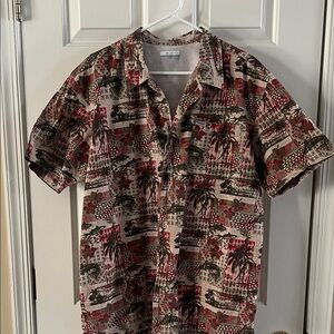 Men's Shirt - Red and Brown